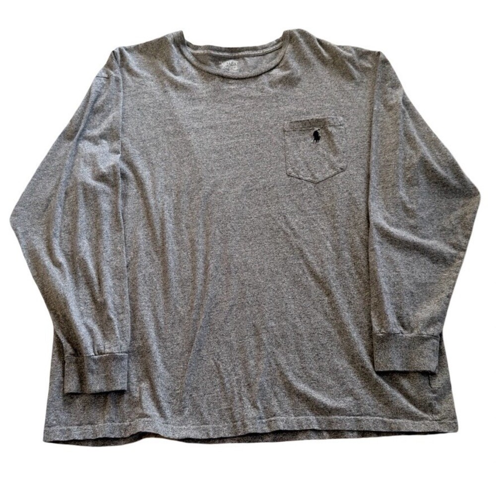 Polo Ralph Lauren Men’s Gray Long Sleeve Pocket Shirt XL Cotton